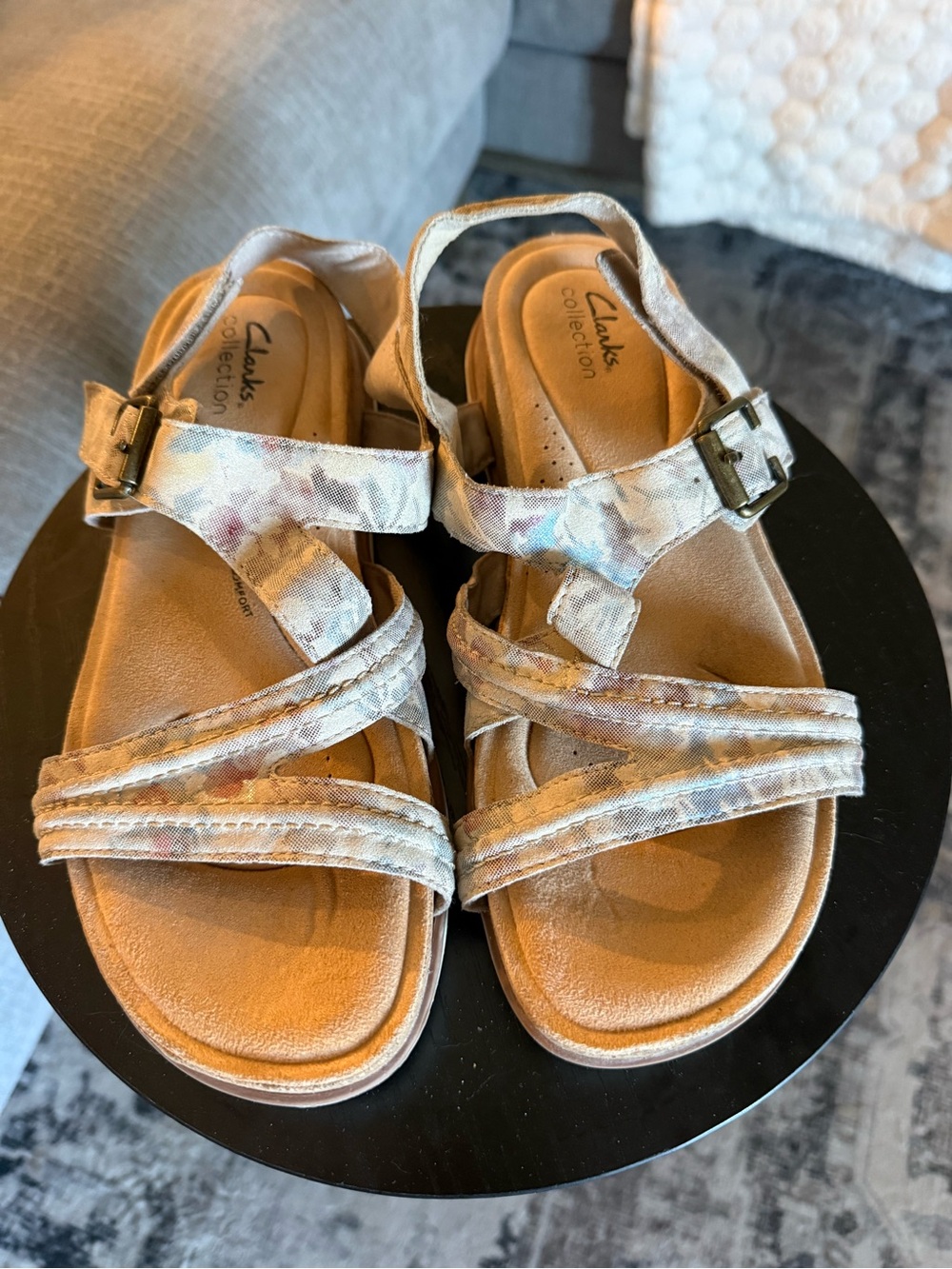 Clark's San Interest Brynn Ave Textile Sandals Size 9.5